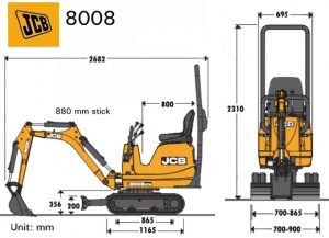 Digger hire in Staffordshire - JCB-8008